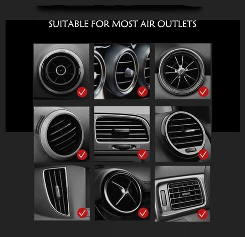 Cute Car Vent Phone Holder,Auto Lock Gravity Universal Phone Mount for Car Cell Phone Clamp Cradle Hands Free Compatible for Smart Phones (White) in Saudi Arabia