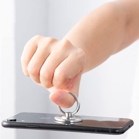 حامل حلقي للهاتف الخلوي من ChiWeiing، حامل هاتف يدور 360 درجة، حامل هاتف بحلقة إصبع من الفولاذ المقاوم للصدأ 304، حامل حلقي معدني متوافق مع معظم الهواتف الذكية in Saudi Arabia