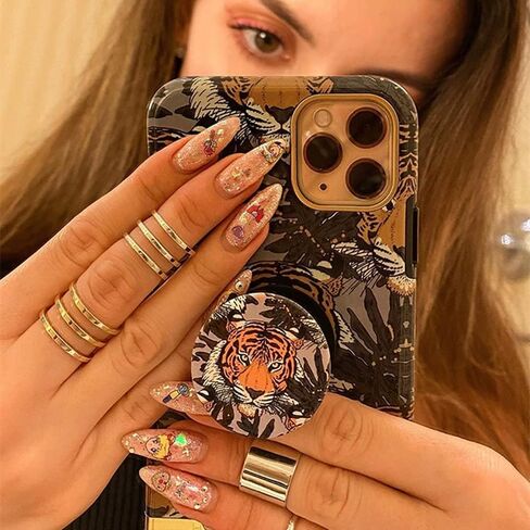 [ عبوة من 3 قطع] مقبض قابل للطي وحامل للهواتف والأجهزة اللوحية - دوامة وقوس قزح مع الاستماع إلى موسيقى يونيكورن الأبيض in Kuwait