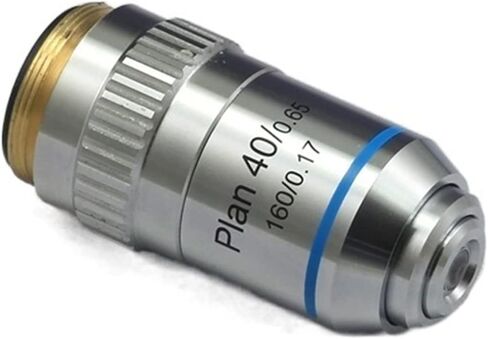 Microscope Accessories Kit for Adult 4X 10X 20X 40X 60X 100X RMS Thread 160/0.17 Biological Microscope Plan Objective Lens Accessory (Color : Type B 40X) in Kuwait