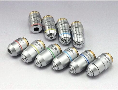 Microscope Accessories Kit for Adult 4X 10X 20X 40X 60X 100X RMS Thread 160/0.17 Biological Microscope Plan Objective Lens Accessory (Color : Type B 40X) in Kuwait