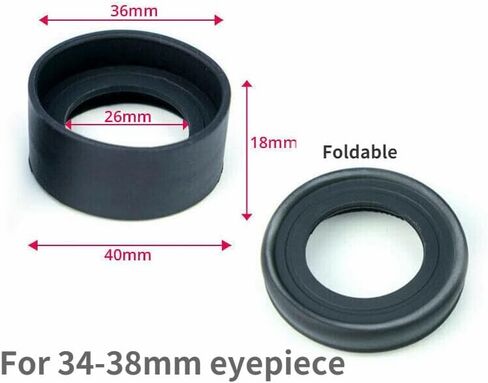 Microscope Accessories Kit for Adult Pair of Foldable Rubber Eye Cups Inner Diameter 36mm Guards Eyecup for Stereo Microscope Eyepiece Accessory in Kuwait