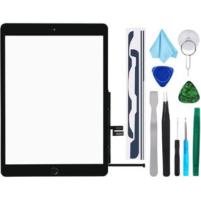 Touch Screen Replacement for i-Pad 7th 8th Generation Digitizer 10.2 2019 2020 with Home Button(Black)
