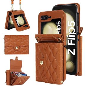 XIZYO for Samsung Galaxy Z Flip 5 Case, Samsung Z Flip 5 Case with Ring Cute Aesthetic Leather Case for Women Men Diamond-Shaped Pattern Shockproof Protective Bumper Cover, White in Kuwait