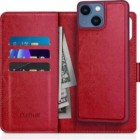 for iPhone 13 2-in-1 Detachable Wallet case with Credit Card Holder【RFID Blocking】,Flip Folio Book PU Leather Protective Cover Women Men for Apple 13 Phone case Black in Saudi Arabia