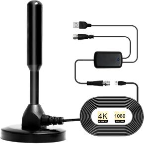 ZETECH TV Antenna for Smart TV Without Cable Amplified Digital Antenna for TV Indoor Outdoor Long Range with 16.5ft Coax Cable Amplifier Signal Booster for Fire TV Stick All TV in Saudi Arabia