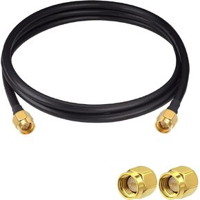 POBADY SMA Antenna Extension Cable SMA Male to SMA Male Pigtail Cable WLAN Antenna Cable RG58 6.5ft/2M for WiFi Wireless Network 2G 3G 4G Antenna Router GSM Bluetooth WLAN LAN