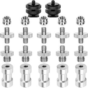 Camera Mount Screw, ChromLives 1/4 to 3/8 Tripod Screw Adapter,1/4 Screws,3/8-20 Thread Converter Adapter,Camera Hot Shoe Mount Adapters for Monopod,Ballhead Flash Light,22Pack in Kuwait