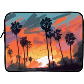 حافظة لجهاز Mac Book Pro مقاس 16 بوصة بتصميم غروب الشمس - حافظة كمبيوتر محمول على شكل شجرة النخيل - حافظة لجهاز Mac Book بتصميم لطيف in Kuwait