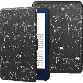 Case for 6" All-New Kindle 11th Generation 2022 Release Only, Folio Ultra Slim PU Leather Cover with Auto Sleep and Wake, Protective Case for Kindle 2022-Apricot Flowers in Kuwait