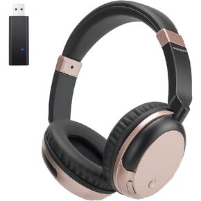 Wireless Bluetooth Headphone Over Ear, Bluetooth transmitter for TV,PC,3.5mm audio device, Wired and Wireless Headset (Black) in Saudi Arabia