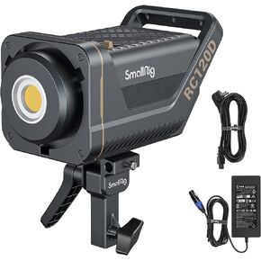 SmallRig RC 120B 120W COB LED Video Light, 2700K-6500K, 4,450Lux@1m and SmallGoGo App Control, TLCI 96+ CRI 95+, 9 Lighting Effects, Support AC Adapter and 14.4V/26V V-Mount Battery- 4207 in Kuwait