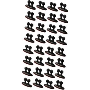 UKCOCO 64 pcs Black Cable Clips Cord Organizer Cable car Wire Cord Clip Cord Organizer Clips Silicone Cord Organizer Holder Cable Management Wire Clips Wire clamp Fastener Multipurpose