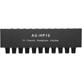 MAKIVI 1PC AU-HP10 10 قناة مضخم صوت ستيريو لسماعات الرأس أسود صوت 1 مدخل 10 مضخم إخراج - تحكم NJM4556A DC12-24V in Kuwait