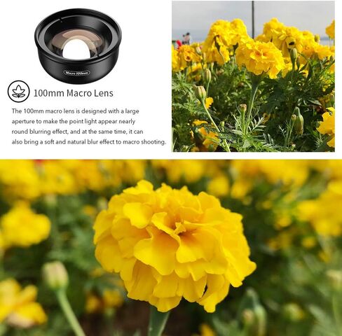 Phone Camera Lens, Macro Lens for iPhone, Macro Photography Lens for Smartphone, Samsung, Galaxy, Oneplus, Android Phone, Cell Phone Macro Lens Attachment in Saudi Arabia
