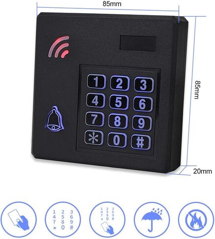 HFeng IP68 لوحة مفاتيح التحكم بالدخول RFID المقاومة للماء ويجاند 26 باب نظام التحكم في الدخول في الهواء الطلق مقاومة للمطر 125 كيلو هرتز مع 10 قطع EM4100 لوحات مفاتيح in Saudi Arabia
