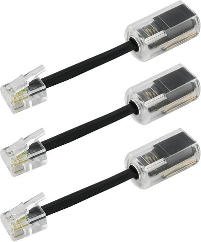ZZLZX Telephone Cord Detangler 3PCS Black Anti-Tangle Telephone Handset Cable 360 Degree Rotating Landline Swivel Cord, Phone Cord Detangler in Saudi Arabia