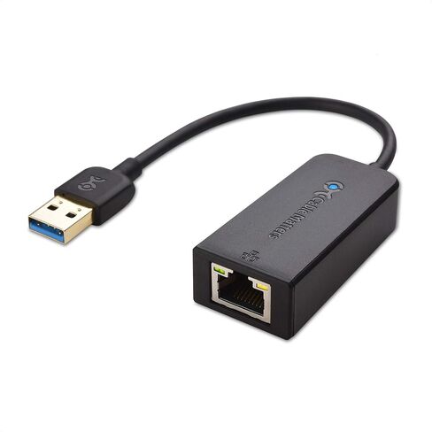 كابل يهم محول USB إلى إيثرنت (USB 3.0 إلى إيثرنت) يدعم شبكة إيثرنت 10/100/1000 ميجابت في الثانية باللون الأسود وكابل إيثرنت Cat6 بدون مشبك in Kuwait