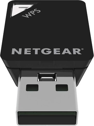 نيت جير محول ميني USB واي فاي A6100-100PES AC600 802.11ac ثنائي النطاق (150/433 ميجابت في الثانية)، اسود in Saudi Arabia
