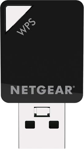نيت جير محول ميني USB واي فاي A6100-100PES AC600 802.11ac ثنائي النطاق (150/433 ميجابت في الثانية)، اسود in Saudi Arabia