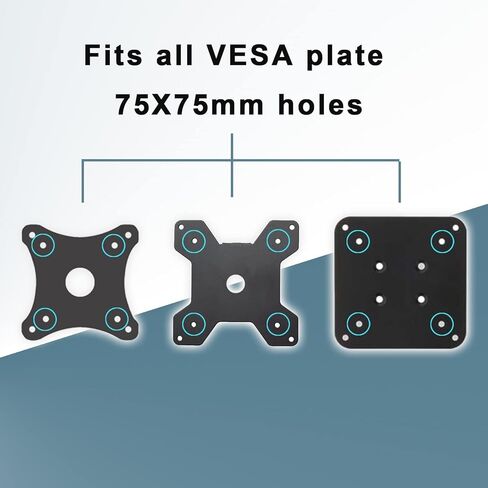 محول تثبيت VESA للشاشة العالمية لشاشات الكمبيوتر غير VESA مقاس 13 - 27 بوصة، وأجهزة الكمبيوتر اللوحية iPad VESA مجموعة حامل ذراع التثبيت 75 × 75 مم... in Saudi Arabia