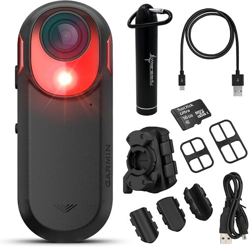 Garmin Varia Cycling Rearview Radar with Visual and Audible Alerts for Vehicles and Wearable4U Bundle in Kuwait