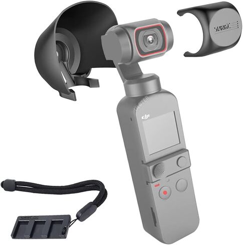 غطاء العدسة لـ DJI OSMO Pocket 2 + غطاء العدسة + ملحقات كاميرا الحبل اليدوي عدسة كومبو واقي من الشمس يمنع الوهج in Saudi Arabia