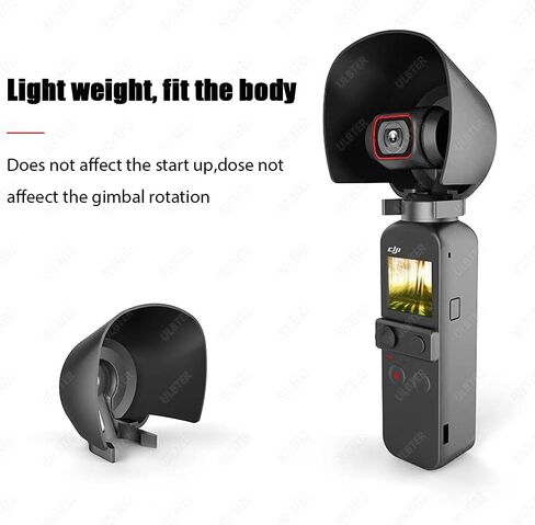 غطاء العدسة لـ DJI OSMO Pocket 2 + غطاء العدسة + ملحقات كاميرا الحبل اليدوي عدسة كومبو واقي من الشمس يمنع الوهج in Saudi Arabia