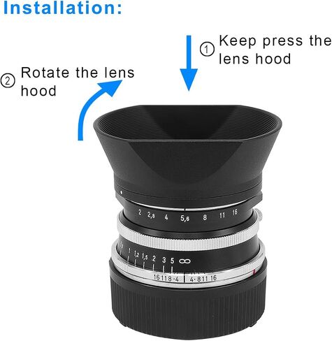 Haoge LH-VM11 Bayonet Round Metal Lens Hood Shade for Voigtlander 35mm f2 1:2/35 Ultron Aspherical Vintage Line VM Lens Replace LH-12 in Saudi Arabia