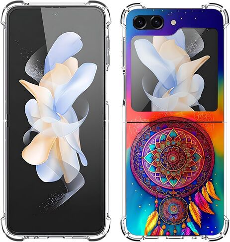 Galaxy Z Flip 5 Case,Beautiful Rose Flowers Drop Protection Shockproof Case TPU Full Body Protective Scratch-Resistant Cover for Samsung Galaxy Z Flip 5 in Saudi Arabia
