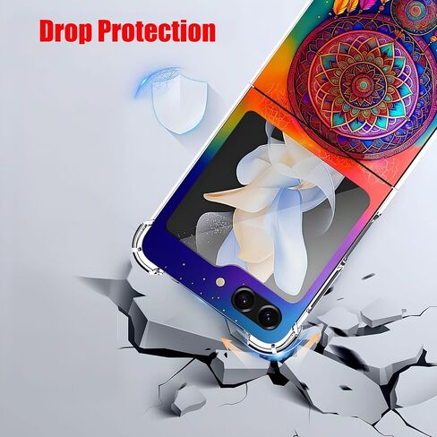 Galaxy Z Flip 5 Case,Beautiful Rose Flowers Drop Protection Shockproof Case TPU Full Body Protective Scratch-Resistant Cover for Samsung Galaxy Z Flip 5 in Saudi Arabia