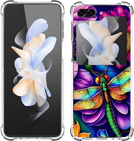 Galaxy Z Flip 5 Case,Beautiful Rose Flowers Drop Protection Shockproof Case TPU Full Body Protective Scratch-Resistant Cover for Samsung Galaxy Z Flip 5 in Saudi Arabia