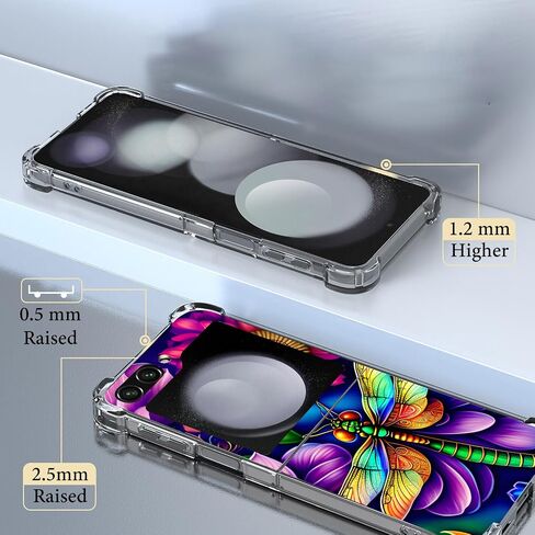 Galaxy Z Flip 5 Case,Beautiful Rose Flowers Drop Protection Shockproof Case TPU Full Body Protective Scratch-Resistant Cover for Samsung Galaxy Z Flip 5 in Saudi Arabia