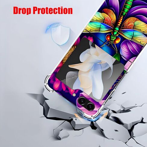 Galaxy Z Flip 5 Case,Beautiful Rose Flowers Drop Protection Shockproof Case TPU Full Body Protective Scratch-Resistant Cover for Samsung Galaxy Z Flip 5 in Saudi Arabia