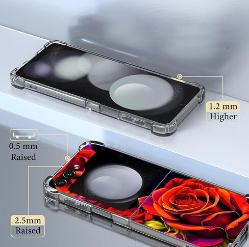 حافظة Beaucov Galaxy Z Flip 5، حافظة ملونة ماندالا زهرية Dream Catcher للحماية من السقوط، حافظة مقاومة للصدمات، غطاء حماية كامل للجسم من مادة TPU لهاتف Samsung Galaxy Z Flip 5 in Kuwait