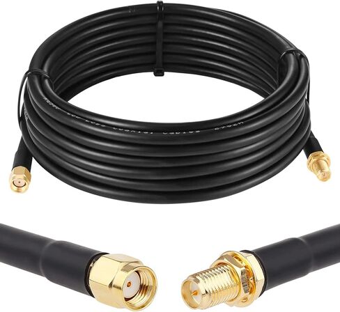 XRDS 25ft RP-SMA Male to RP-SMA Female Coax Cable - WiFi Antenna Extension for Router & Network Card Adapter in Kuwait
