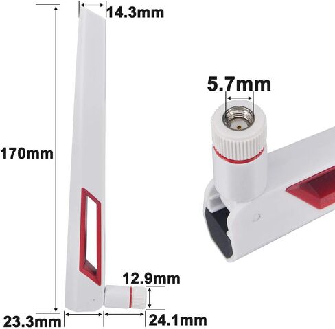 Dual Band 2.4GHz 5GHz Antenna, 5dBi SMA Male for SDR and FPV, 2-Pack in Kuwait