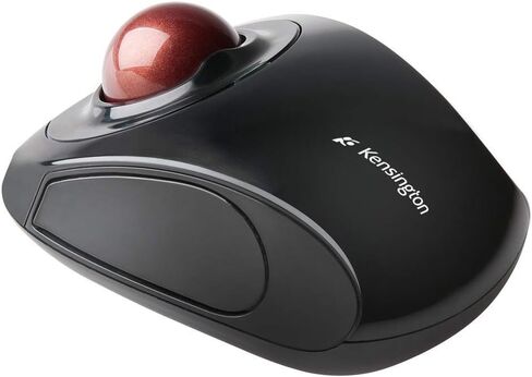 Kensington Orbit Wireless Mobile Trackball, 2.4 Ghz Frequency/30 Ft Wireless Range, Left/Right Hand Use, Black/red in Saudi Arabia