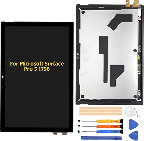A-MIND for Microsoft Surface Pro 5 1796/Pro 6 1807 1809 Screen Replacement V1.0 6870S-2403A 12.3 inches LCD Display Touch Digitizer Full Assembly with Screen Protect and Repair Tool Kits(Black) in Saudi Arabia