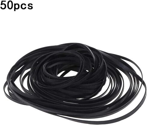 yuanhaourty 50PCS Universal Mix Cassette Tape Machine Rubber Belts Assorted Common Flat Belt for Recorders DVD Drive in Saudi Arabia