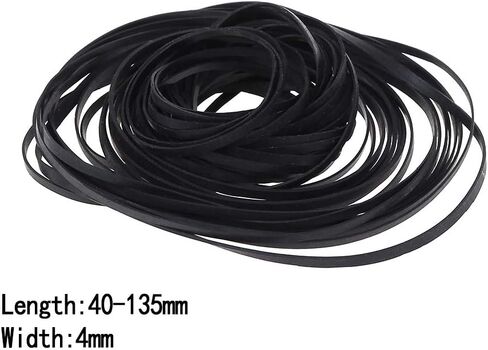 yuanhaourty 50PCS Universal Mix Cassette Tape Machine Rubber Belts Assorted Common Flat Belt for Recorders DVD Drive in Saudi Arabia