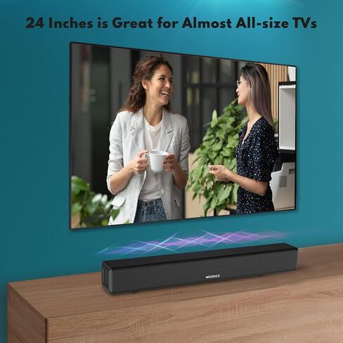 مكبر صوت 2.1 قناة مع مضخم صوت مدمج من ووجري، قضبان صوت صغيرة 80 واط 24 انش للتلفزيون ومكبرات صوت التلفزيون المنزلية تدعم البلوتوث وHDMI - ايه ار سي، بصري، ايه يو اكس، مدخل خط داخلي، USB in Kuwait