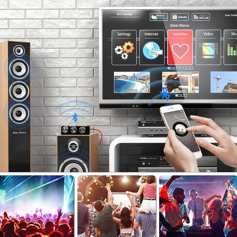 ZK-1002T RPO 2.0 Channel Bluetooth 5.0 Amplifier Board 200W AMP | HiFi Subwoofer Audio AMPs with Treble and Bass, BT USB and AUX Inputs, DC 12-24V 2.0 Channel Stereo AMP Module for DIY in Kuwait