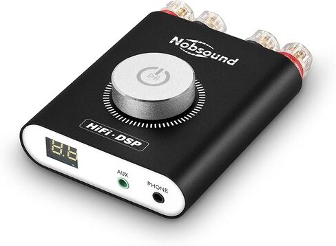 Nobsound NS-20G 200W Mini Bluetooth 5.0 Power Amplifier 2.0 Channel Wireless Receiver Hi-Fi DSP Stereo Headphone Audio Amp LED Display (Black) in Saudi Arabia