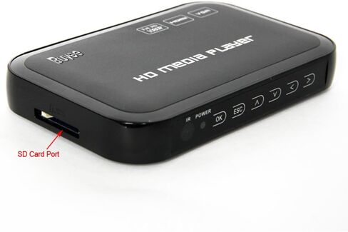 Buyee Buyee Portable Full 1080p Hd مشغل وسائط متعددة 3 مخارج Hdmi، Vga، Av، 2 مدخل بطاقة اس دي وقارئ يو اس بي للأقراص الصلبة أو القلم، تشغيل تلقائي رقمي وتشغيل حلقي in Kuwait
