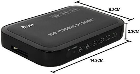 Buyee Buyee Portable Full 1080p Hd مشغل وسائط متعددة 3 مخارج Hdmi، Vga، Av، 2 مدخل بطاقة اس دي وقارئ يو اس بي للأقراص الصلبة أو القلم، تشغيل تلقائي رقمي وتشغيل حلقي in Kuwait