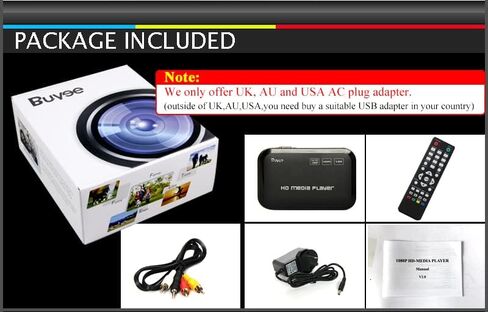 Buyee Buyee Portable Full 1080p Hd مشغل وسائط متعددة 3 مخارج Hdmi، Vga، Av، 2 مدخل بطاقة اس دي وقارئ يو اس بي للأقراص الصلبة أو القلم، تشغيل تلقائي رقمي وتشغيل حلقي in Kuwait