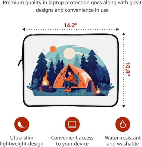 Camper Mac Book Pro 14" Sleeve - Nature Laptop Sleeve - Art Mac Book Sleeve in Saudi Arabia