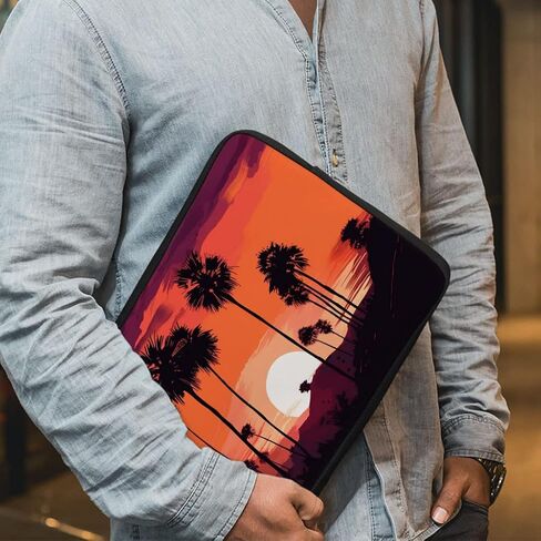 حافظة Sunset Lover Mac Book Pro مقاس 16 بوصة - حافظة كمبيوتر محمول بتصميم الشاطئ - حافظة كمبيوتر محمول توضيحية لـ Mac in Kuwait