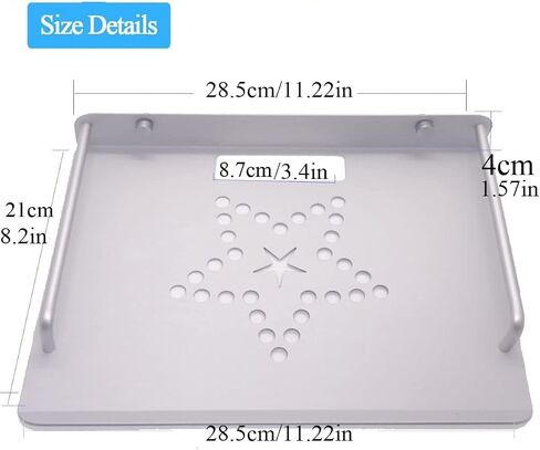 2-Be-Best Small Wall Shelf, Floating Shelf Heat Dissipation Design Mini Projector Wall Mount for Wall 90° Foldable 8.8lbs Load Used for Projector, Router, Artwork, Media Boxes, Game Consoles (Sliver) in Saudi Arabia